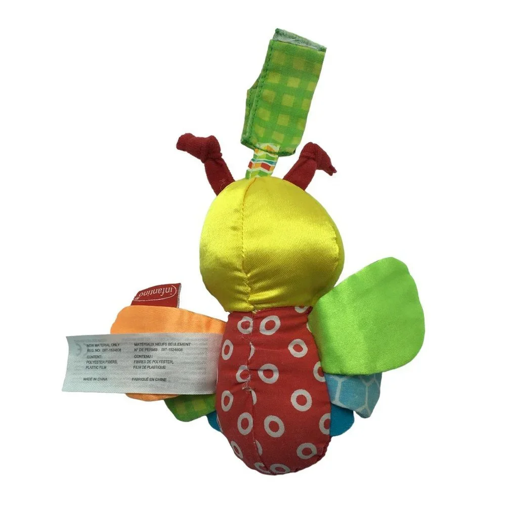 Infantino Butterfly Move and Soothe Hanging Chime Pal Teething Sensory Plush Toy